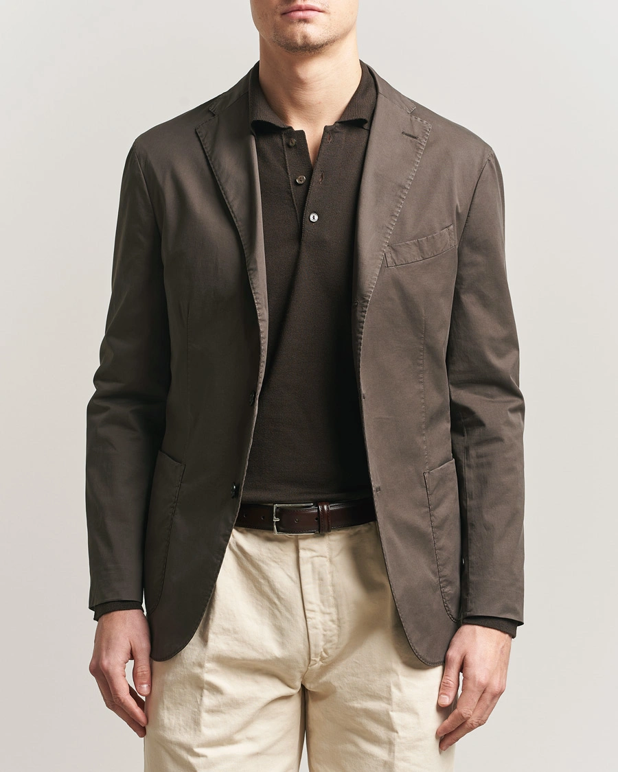 Herre | Blazere & jakker | Boglioli | K Jacket Supima Cotton Blazer Dark Brown