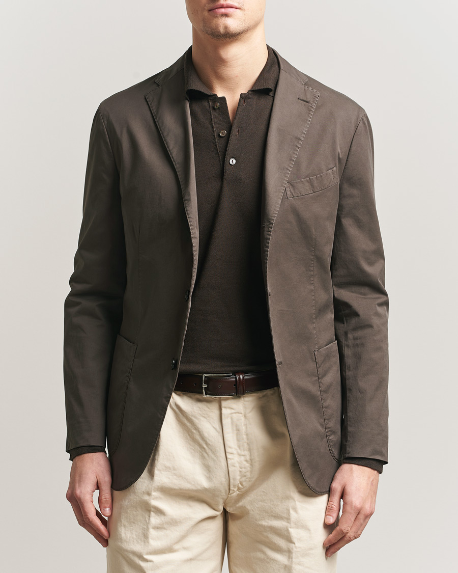 Herre | Blazere & jakker | Boglioli | K Jacket Supima Cotton Blazer Dark Brown