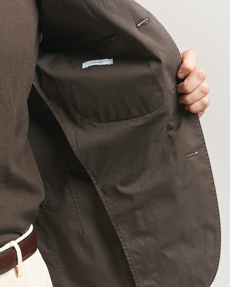 Herre | Blazere & jakker | Boglioli | K Jacket Supima Cotton Blazer Dark Brown