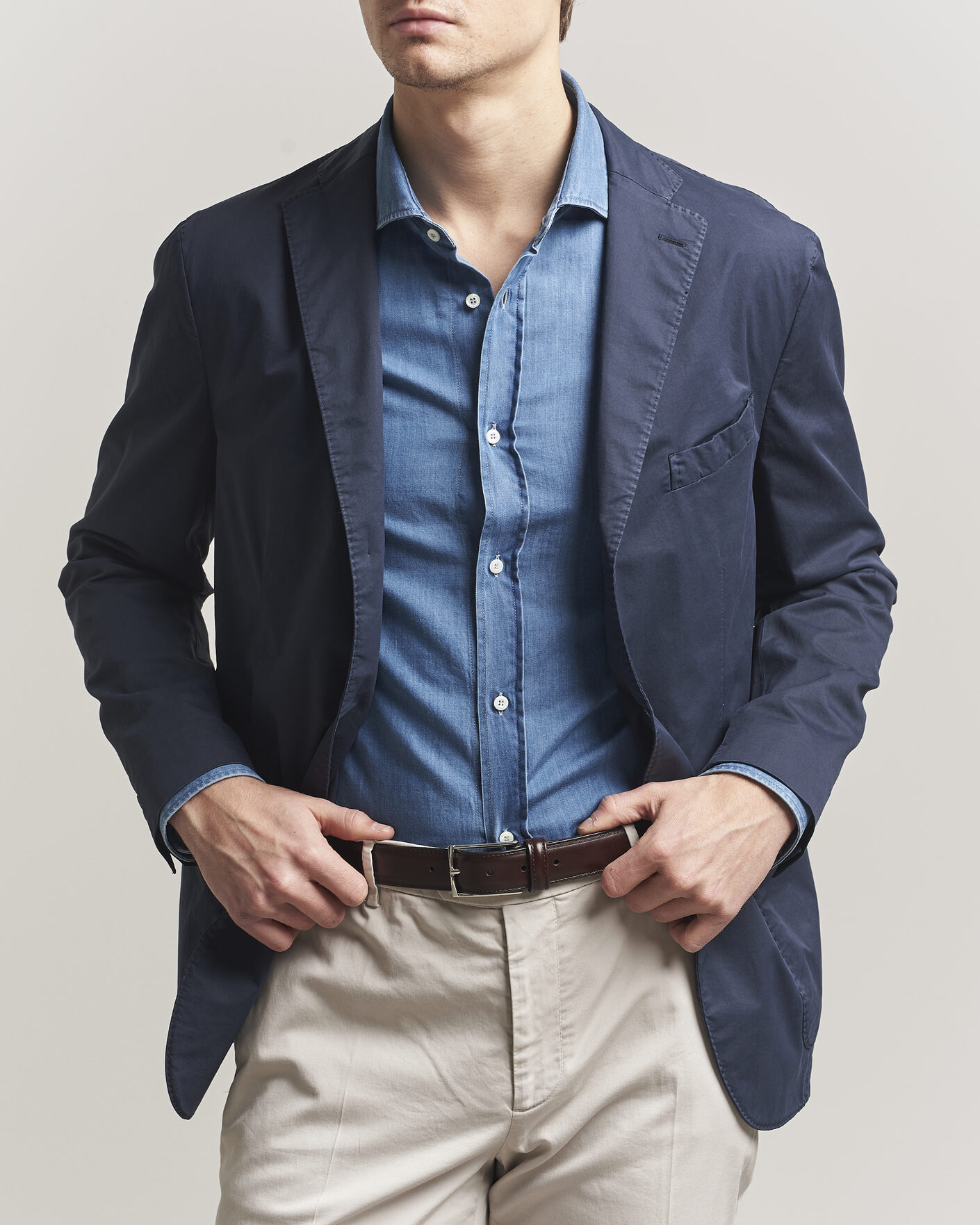 Herre | Blazere & jakker | Boglioli | K Jacket Supima Cotton Blazer Navy