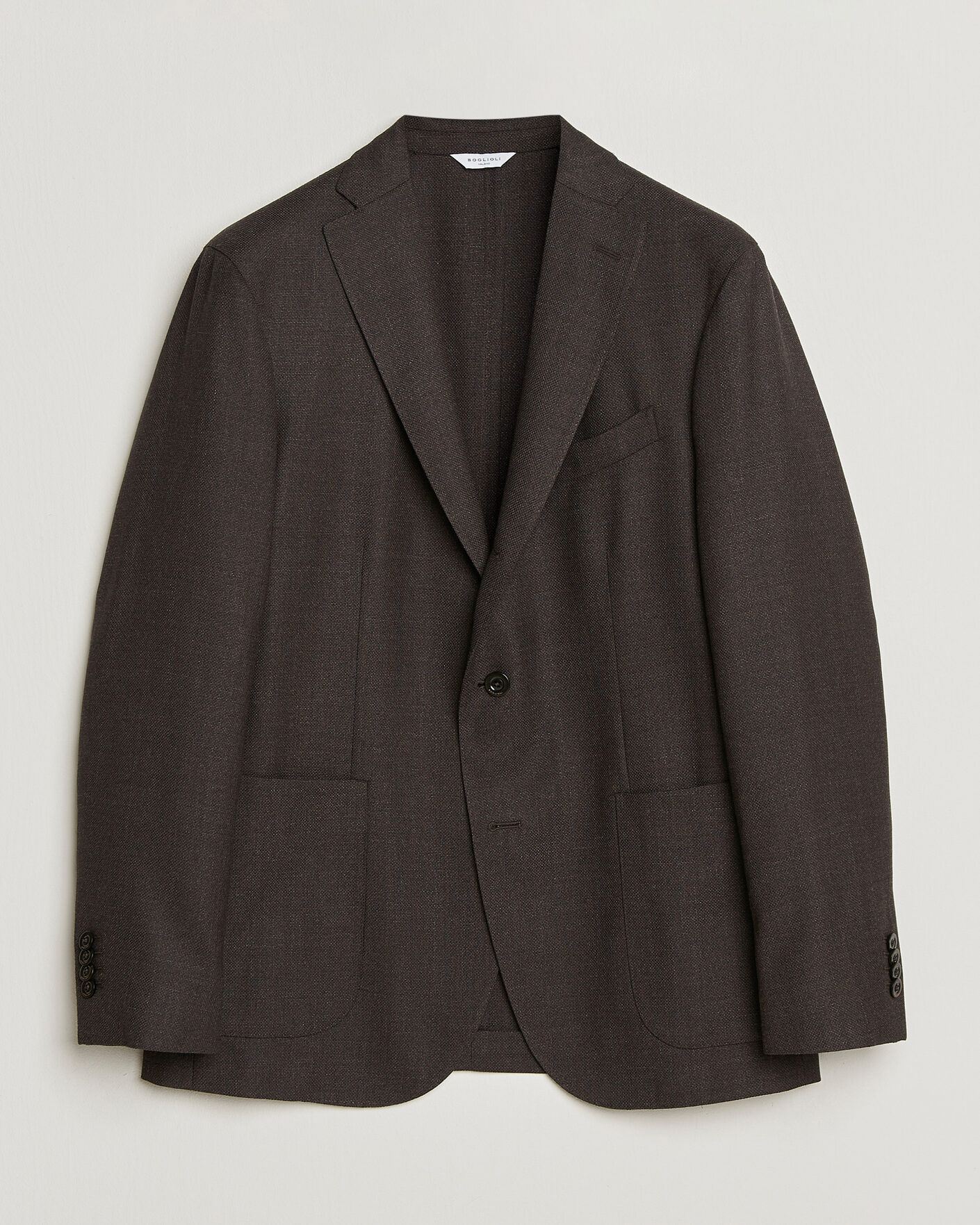 Herre | Blazere & jakker | Boglioli | K Jacket Wool Hopsack Blazer Dark Brown