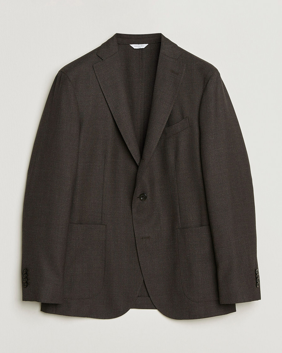 Herre | Blazere & jakker | Boglioli | K Jacket Wool Hopsack Blazer Dark Brown