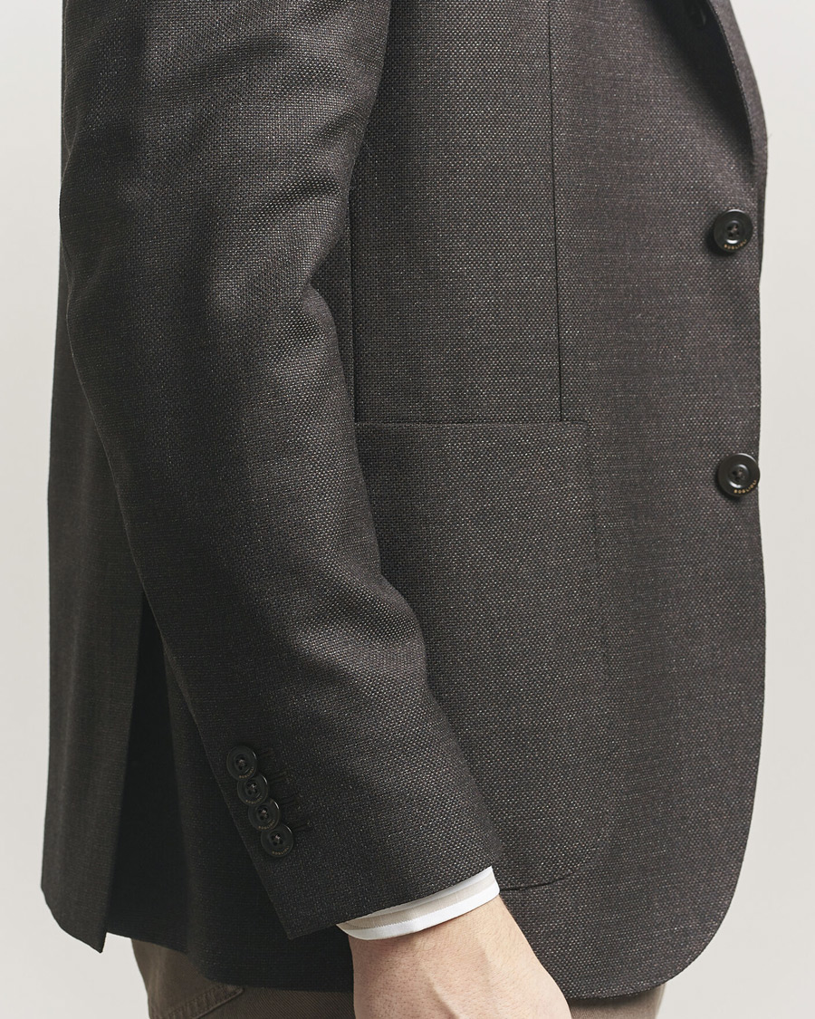 Herre | Blazere & jakker | Boglioli | K Jacket Wool Hopsack Blazer Dark Brown