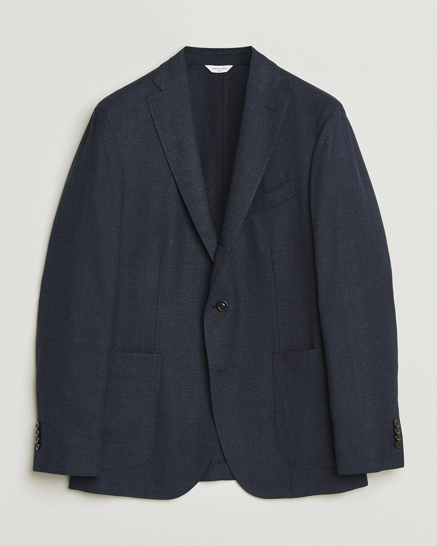 Herre | Blazere & jakker | Boglioli | K Jacket Wool Hopsack Blazer Dark Blue