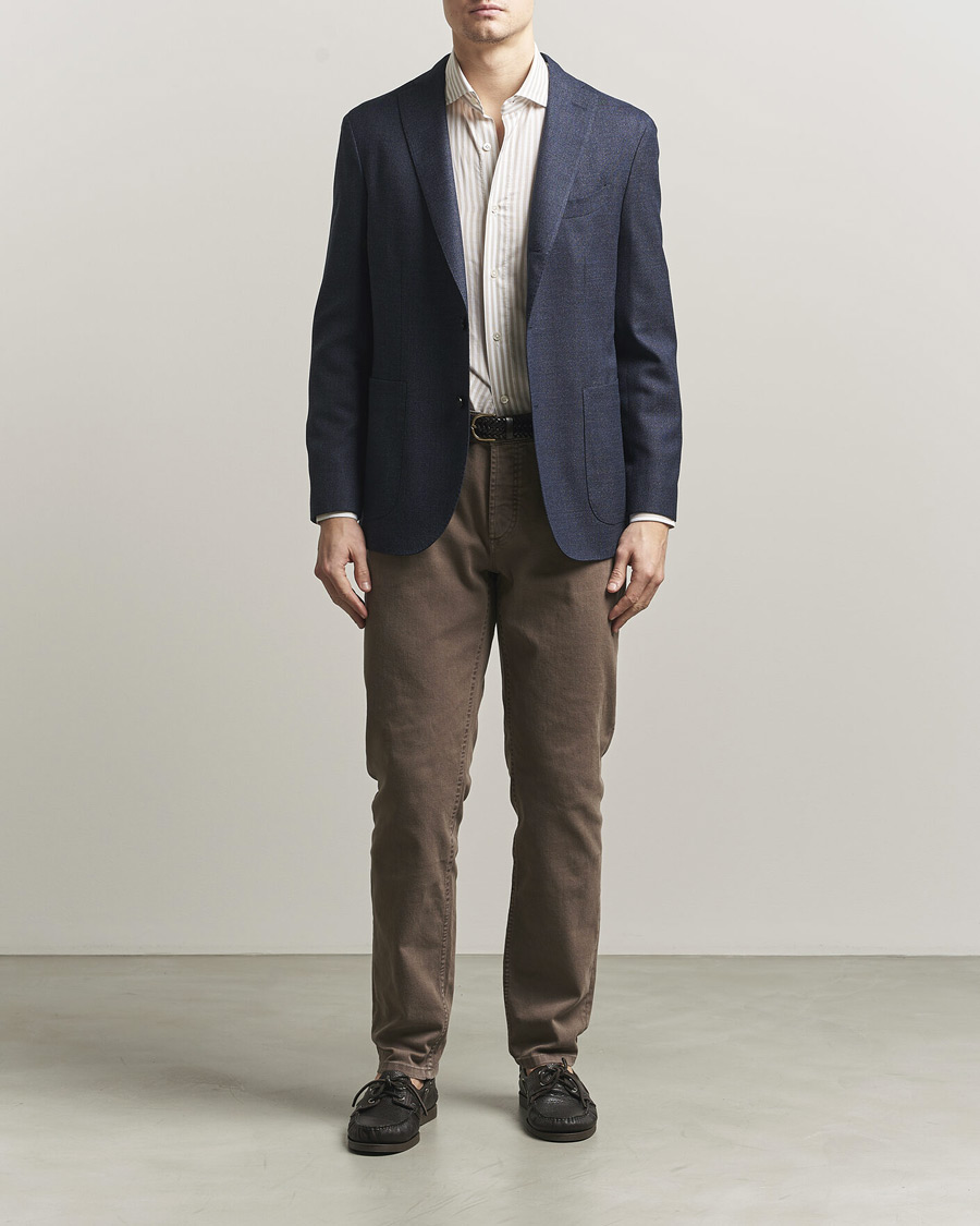 Herre |  | Boglioli | K Jacket Wool Hopsack Blazer Dark Blue