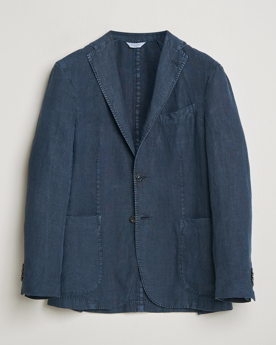 Herre | Blazere & jakker | Boglioli | K Jacket Linen Blazer Navy