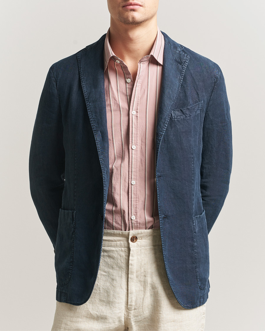 Herre | Blazere & jakker | Boglioli | K Jacket Linen Blazer Navy
