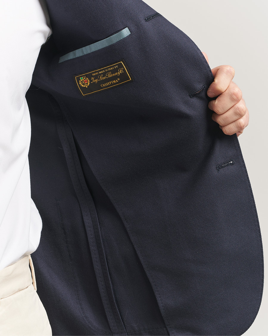 Herre | Blazere & jakker | Boglioli | K Jacket Loro Piana Cotton/Cashmere Blazer Navy