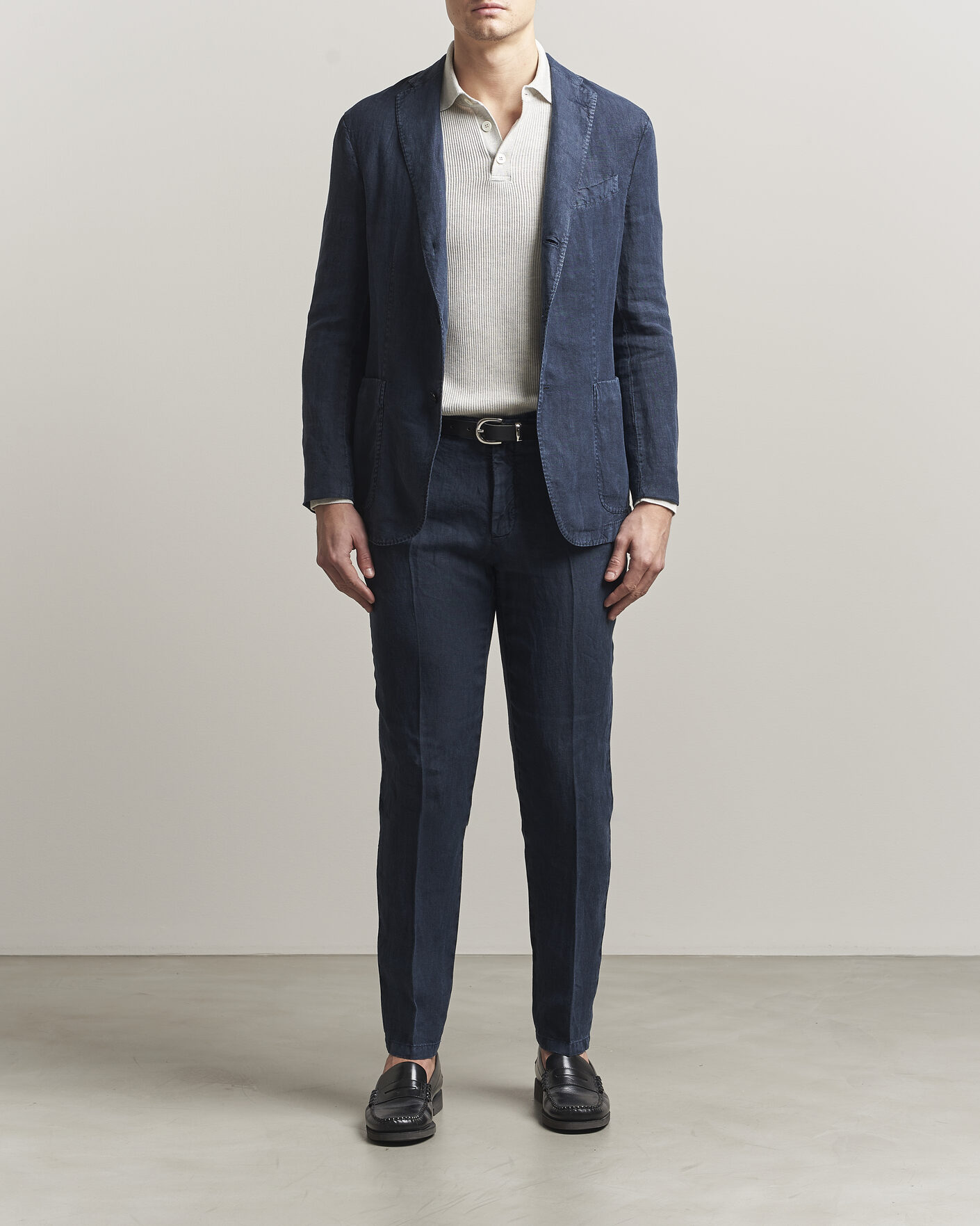 Herre | Jakkesæt | Boglioli | K Jacket Linen Suit Navy