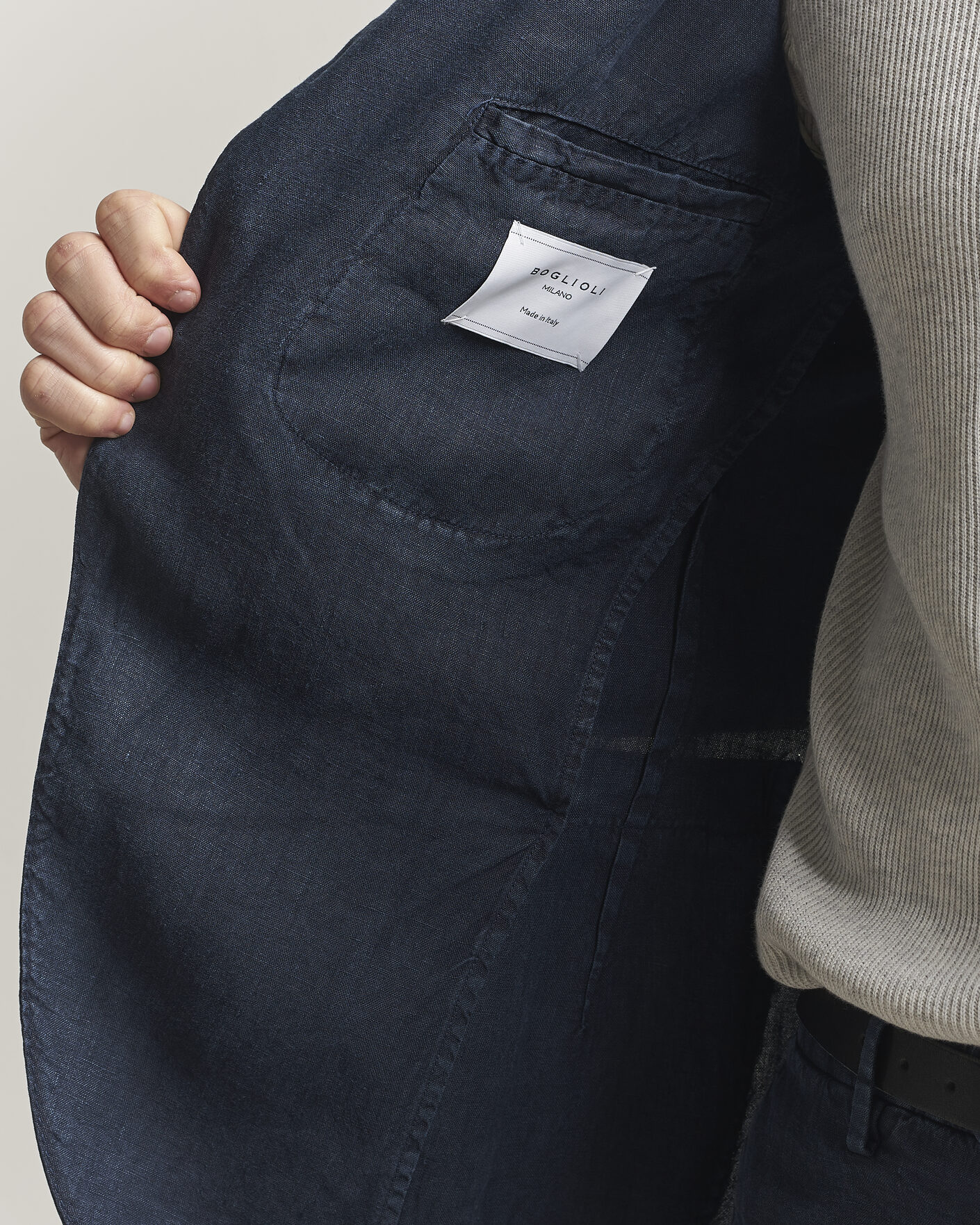 Herre | Jakkesæt | Boglioli | K Jacket Linen Suit Navy