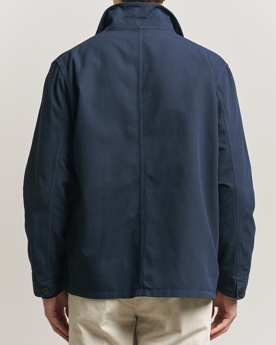 Herre | Jakker | Boglioli | Cotton Gabardine Work Jacket Navy