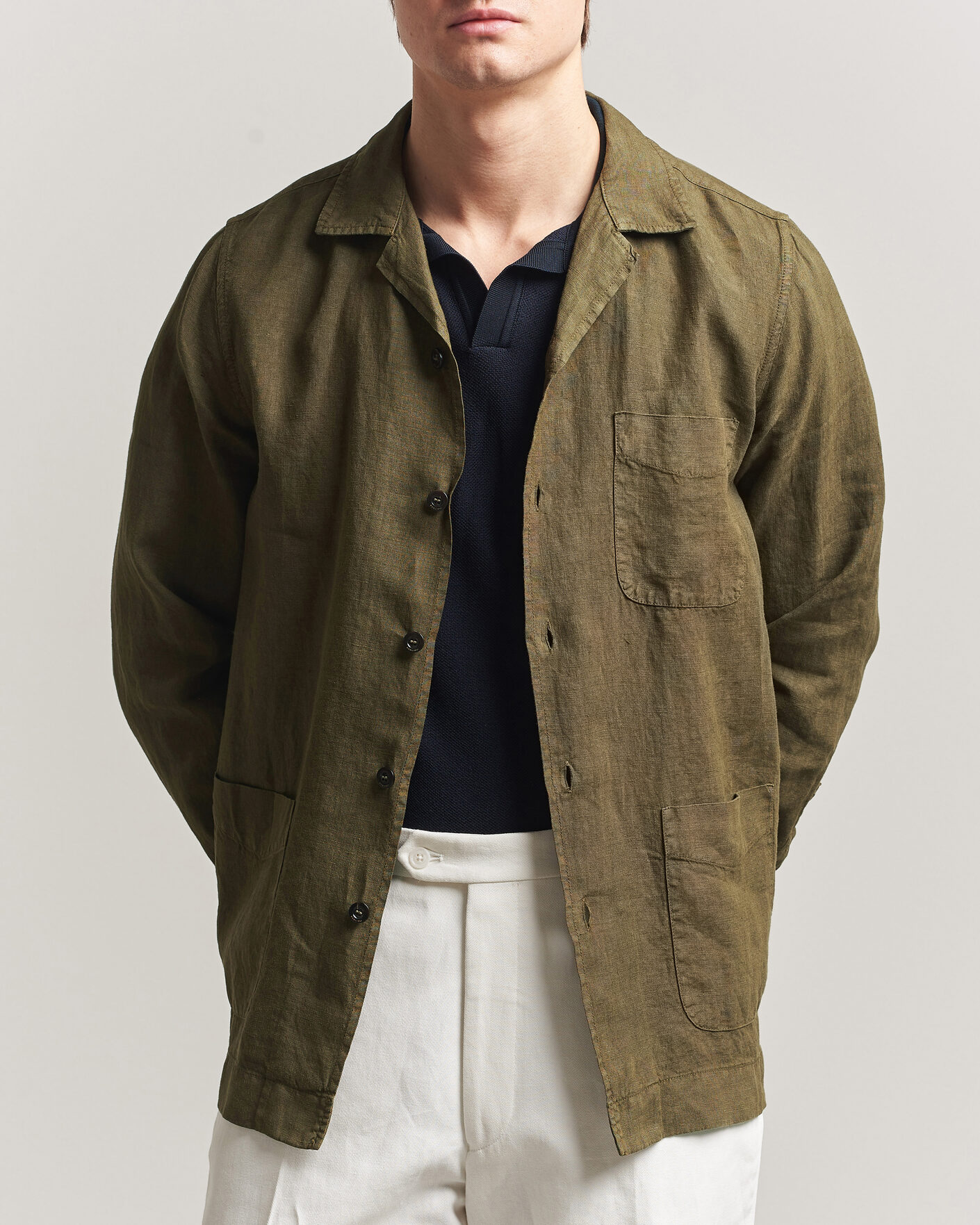Herre | Jakker | Boglioli | Linen Painter Jacket Military