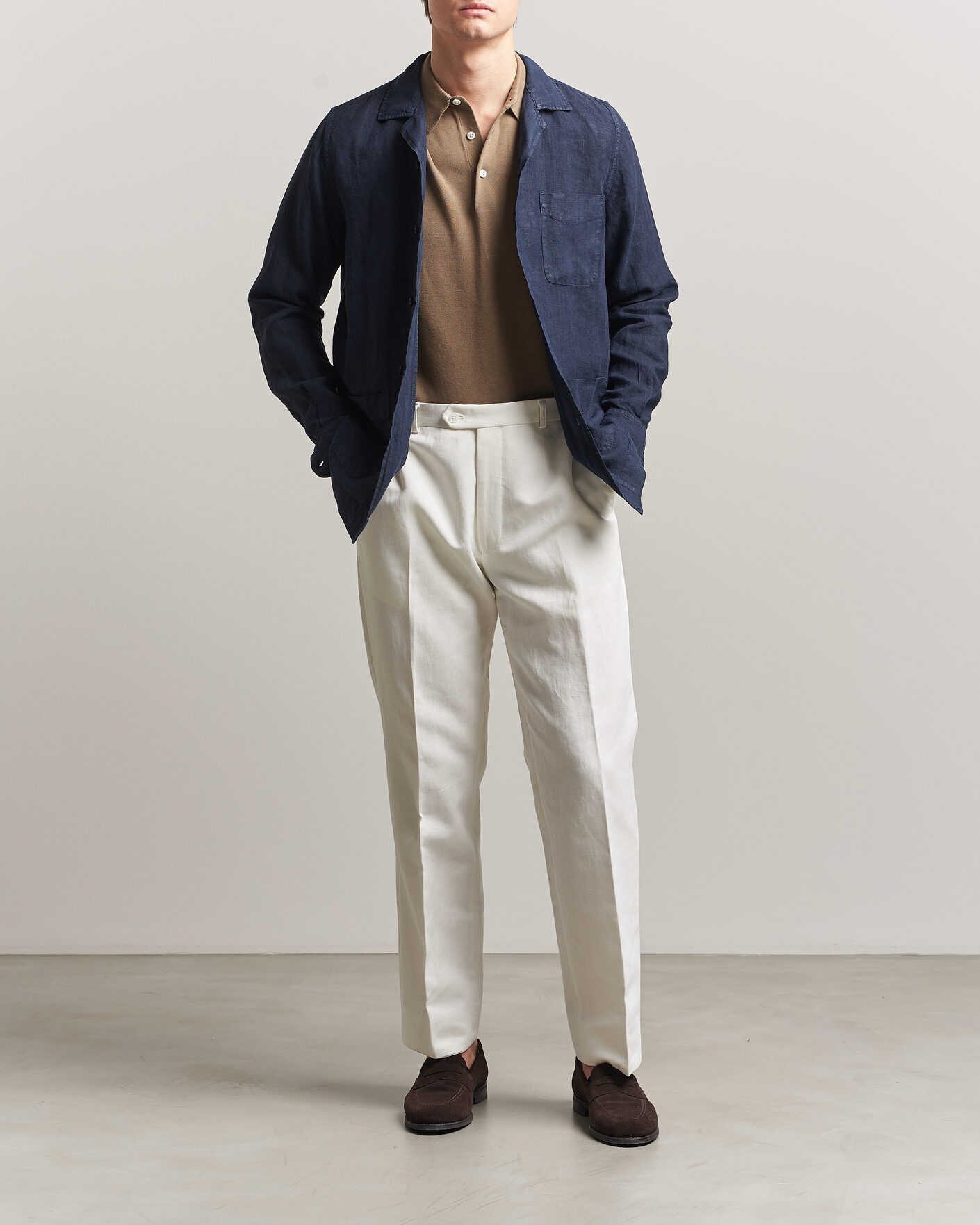Herre | Jakker | Boglioli | Linen Painter Jacket Navy