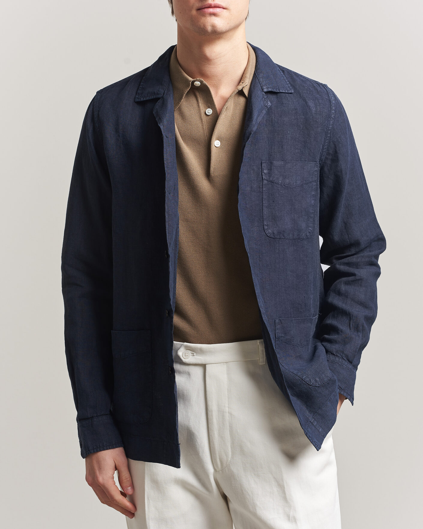 Herre | Jakker | Boglioli | Linen Painter Jacket Navy