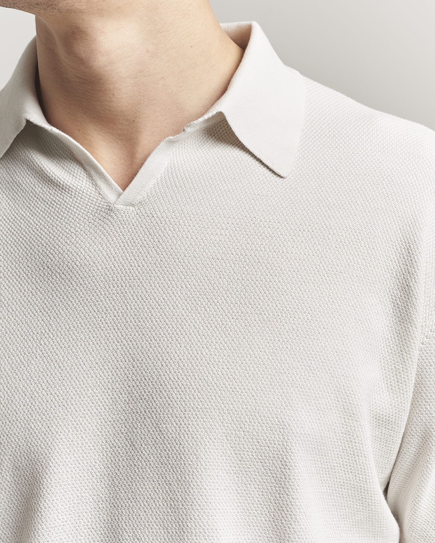 Herre | Polotrøjer | Boglioli | Short Sleeve Polo Piquet Off White