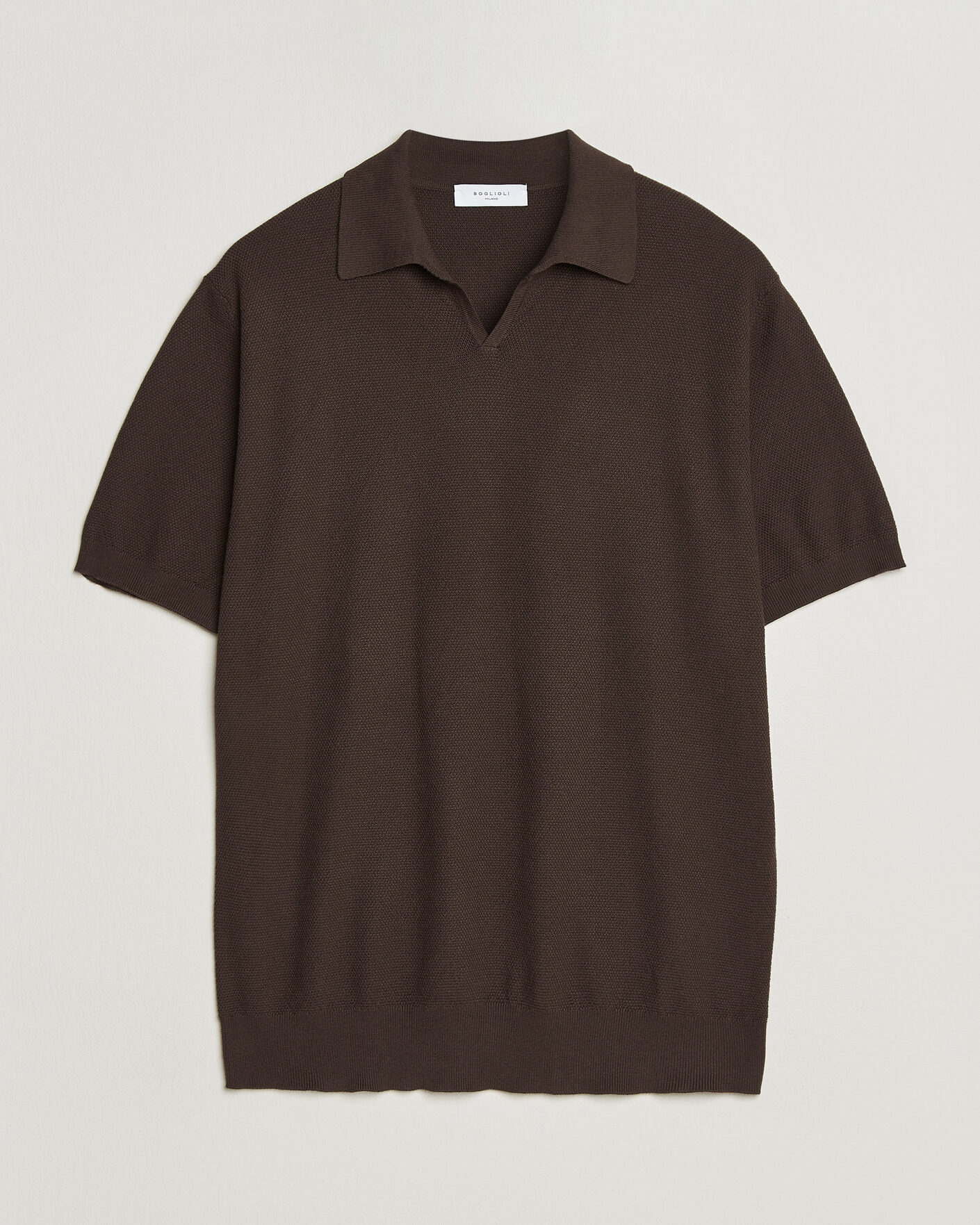 Herre | Polotrøjer | Boglioli | Short Sleeve Polo Piquet Brown
