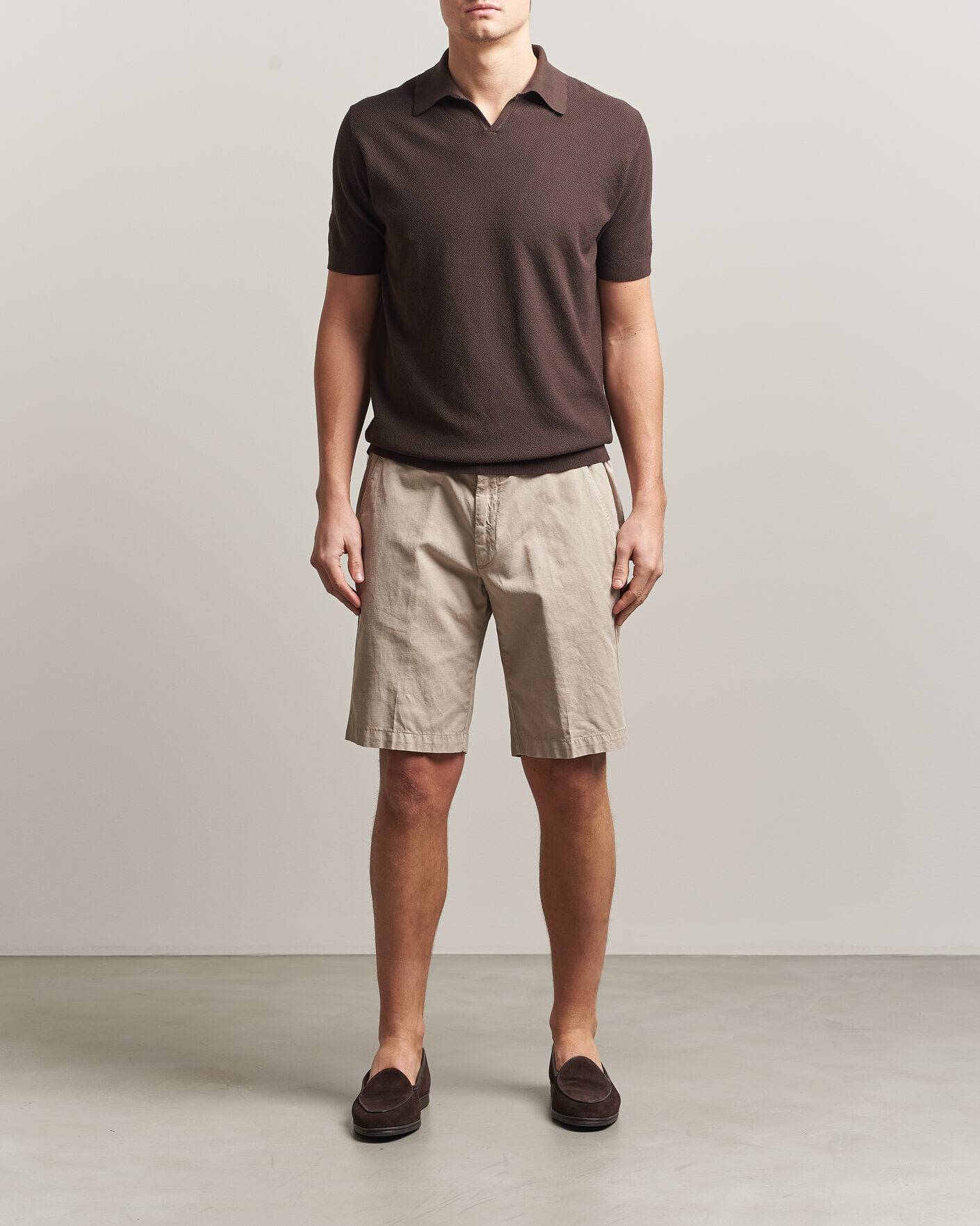 Herre | Polotrøjer | Boglioli | Short Sleeve Polo Piquet Brown