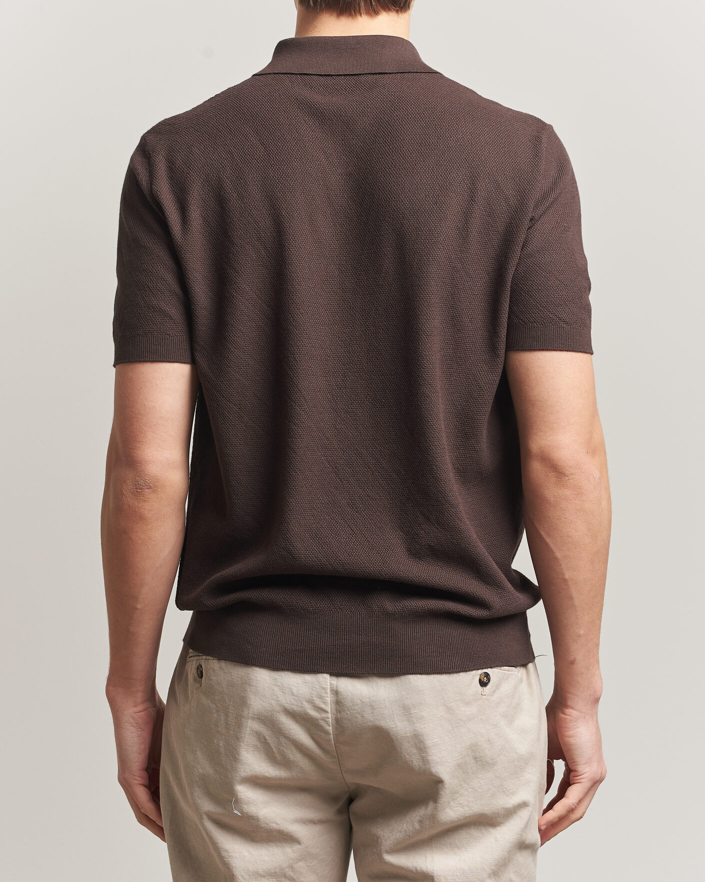 Herre | Polotrøjer | Boglioli | Short Sleeve Polo Piquet Brown
