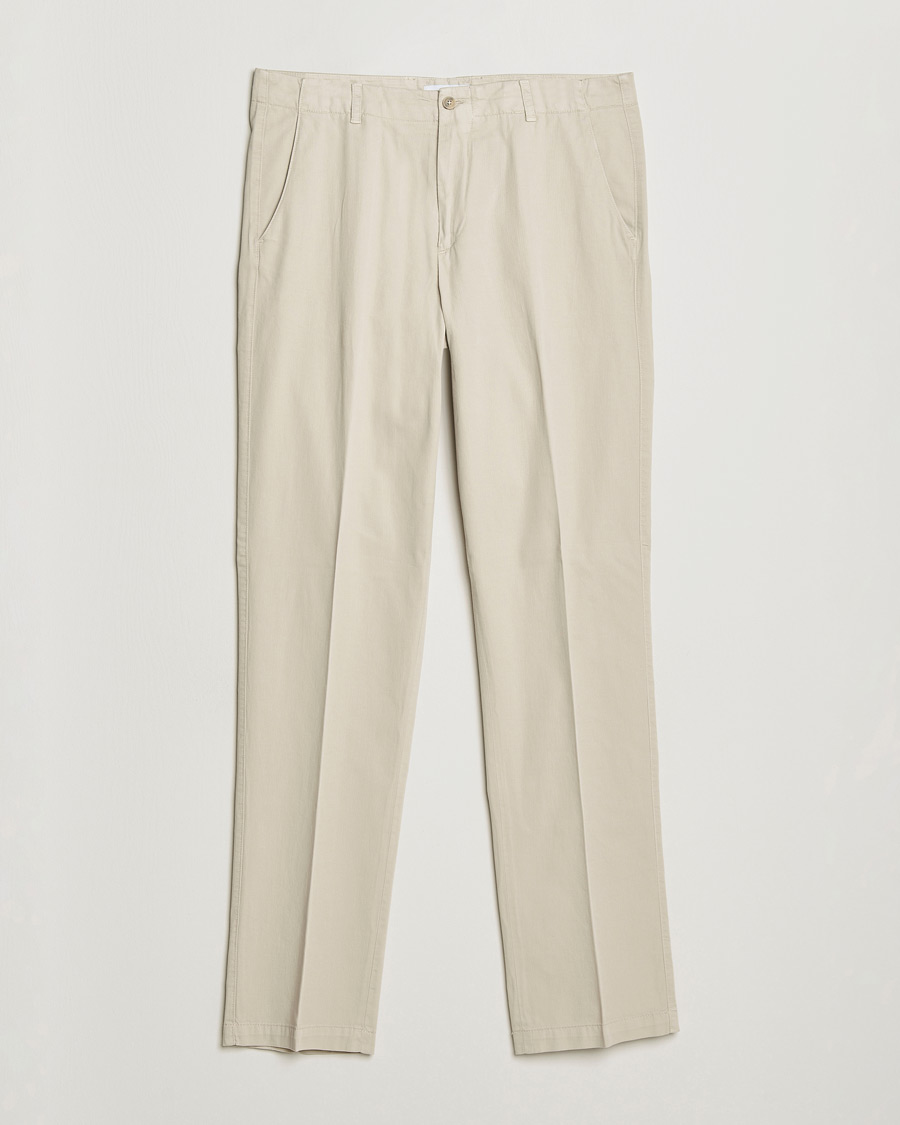 Herre | Bukser | Boglioli | Regular Fit Cotton Chinos Beige
