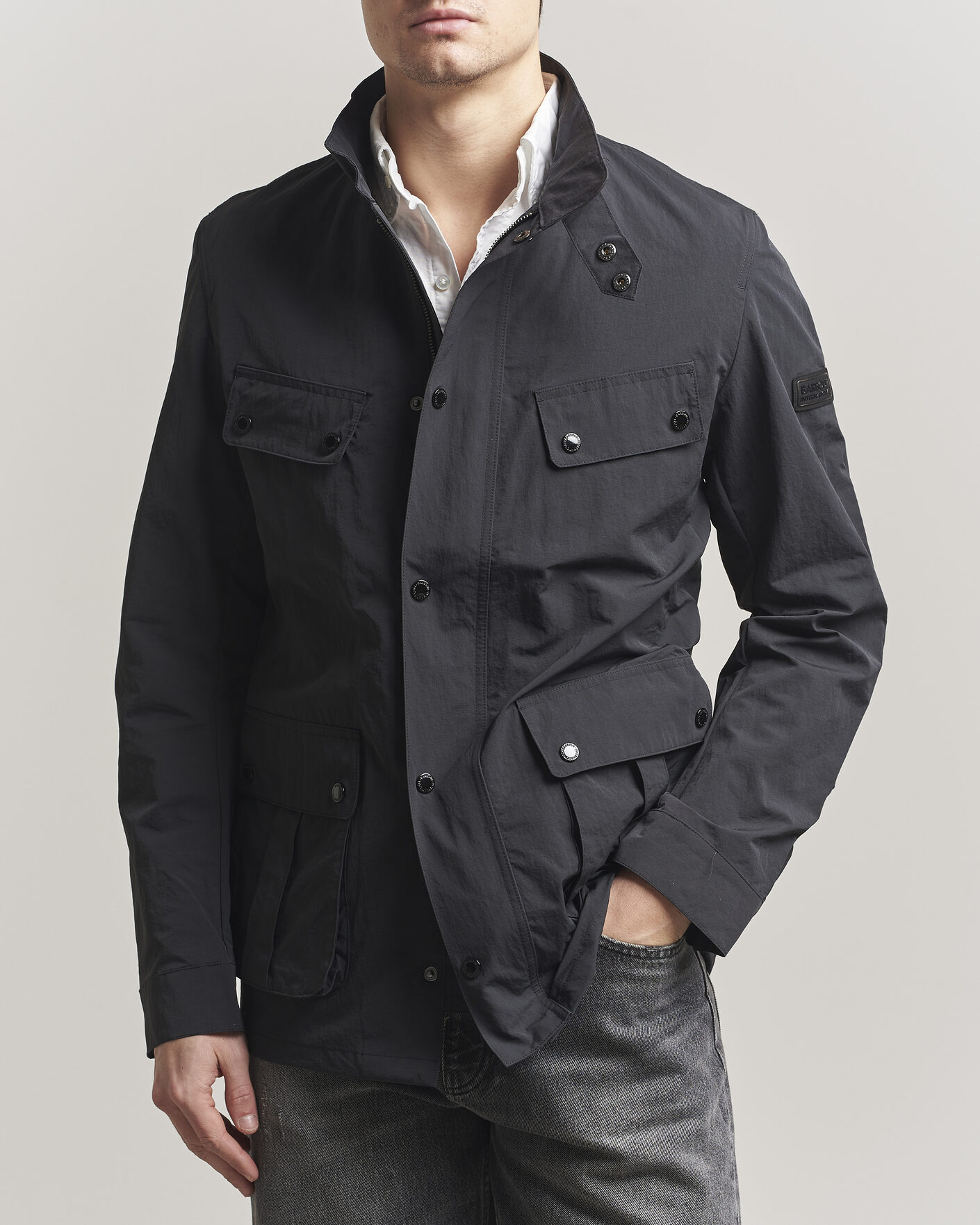 Herre | Jakker | Barbour International | Modern Showerproof Duke Jacket Black