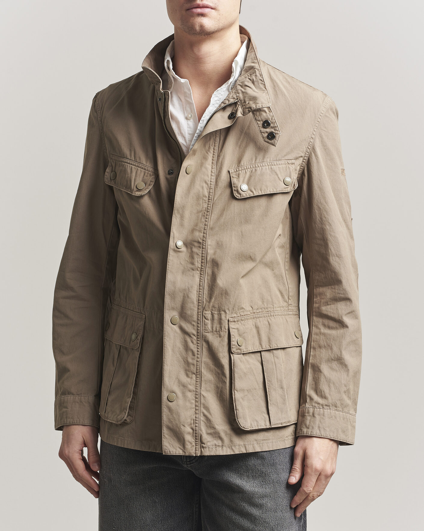 Herre | Jakker | Barbour International | Garment dyed Casual Duke Jacket Timberwolf