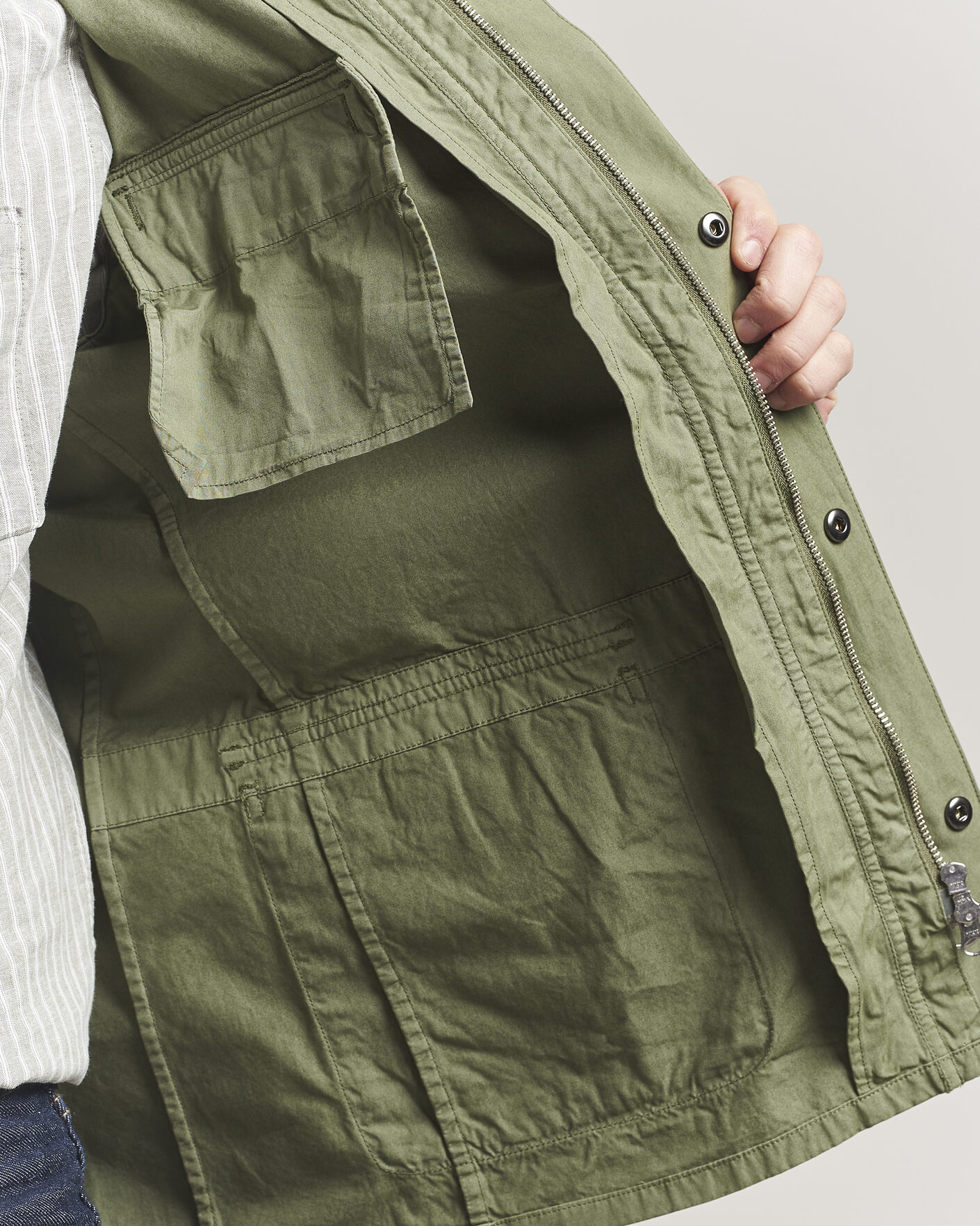 Herre | Jakker | Barbour International | Garment dyed Casual Duke Jacket Burnt Olive