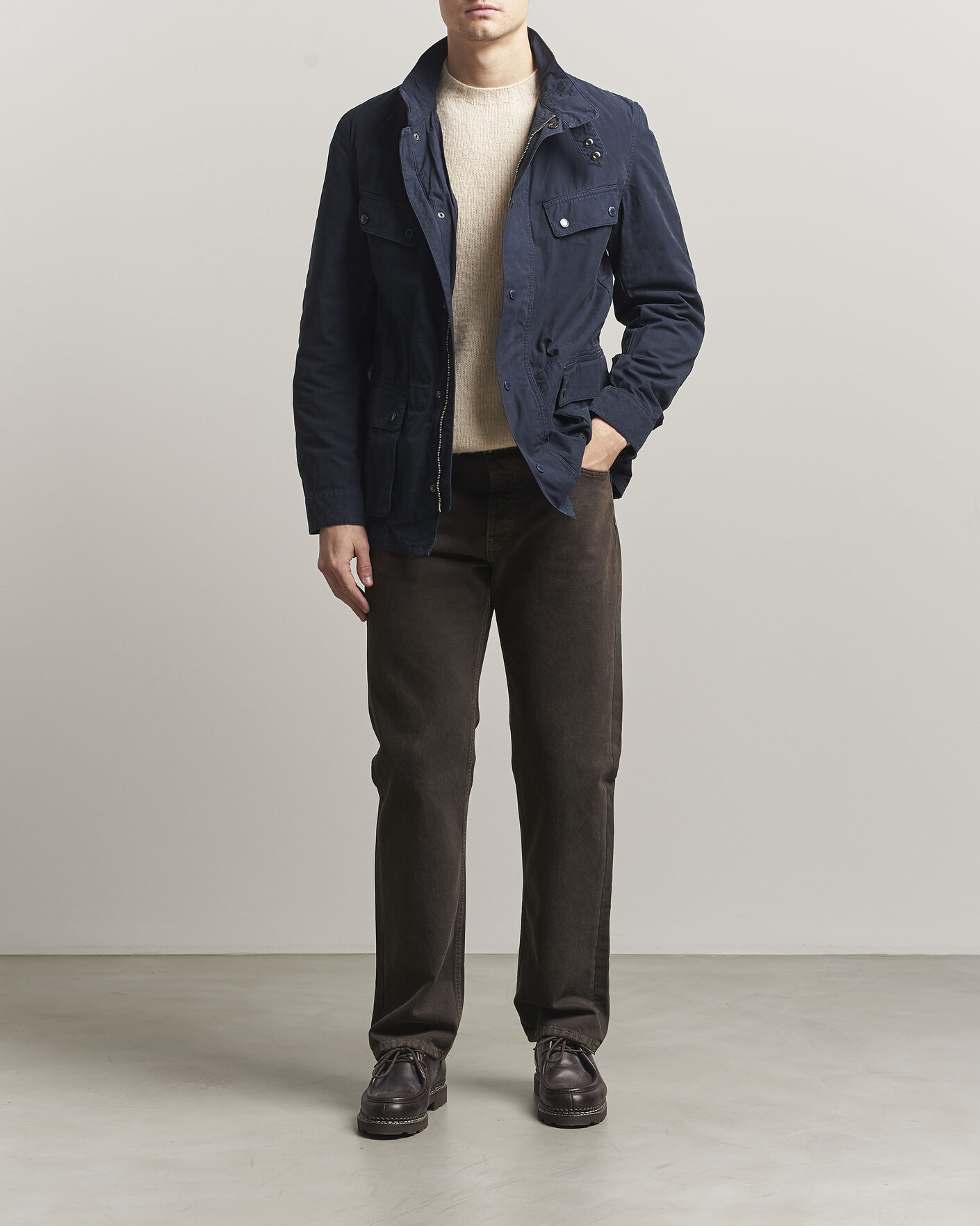Herre | Jakker | Barbour International | Garment dyed Casual Duke Jacket Navy