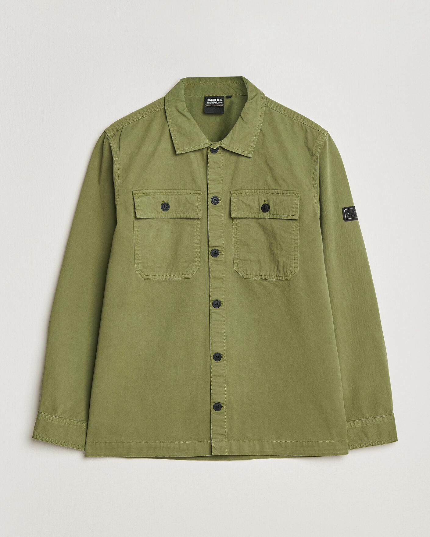 Herre | Skjorter | Barbour International | Arlo Cotton Overshirt Burnt Olive