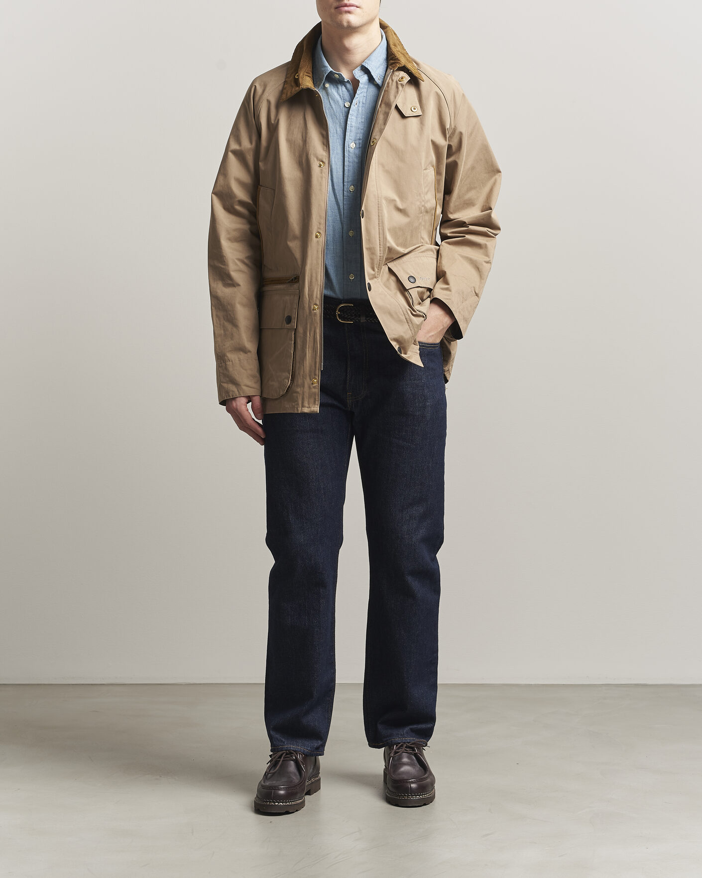 Herre | Jakker | Barbour Lifestyle | Icons Bedale Casual Jacket Military Brown