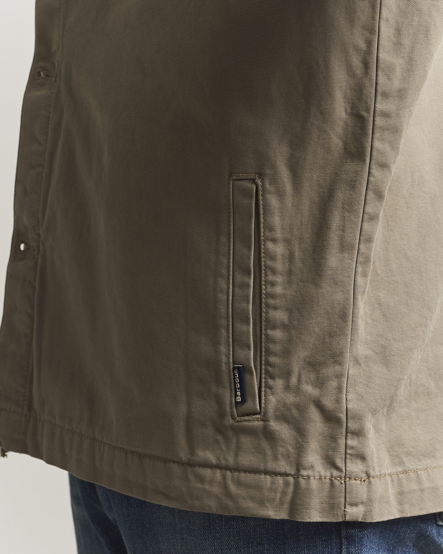 Herre | Skjorter | Barbour Lifestyle | Washed Cotton Overshirt Smoky Olive