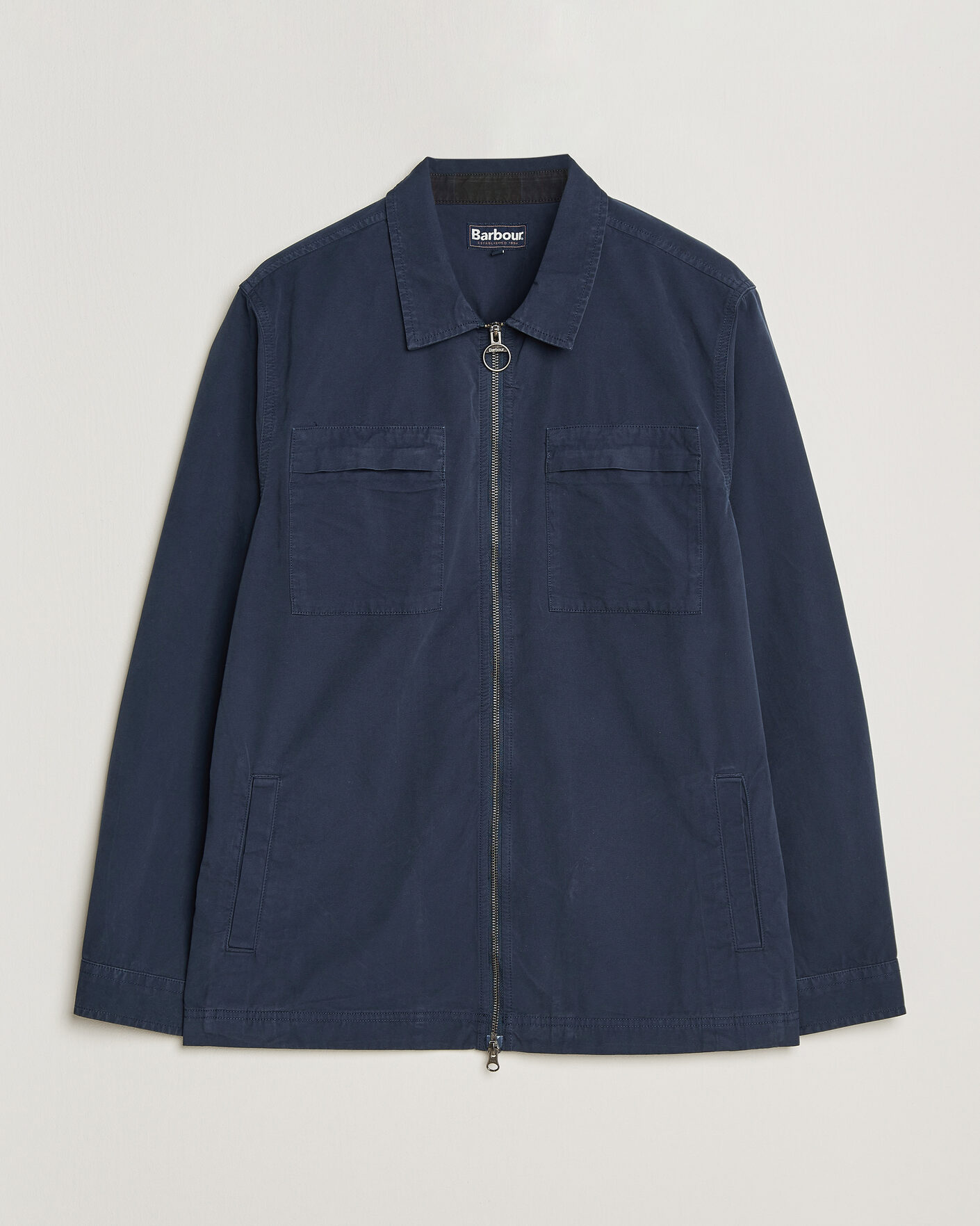 Herre | Skjorter | Barbour Lifestyle | Glendale Zip Overshirt Navy