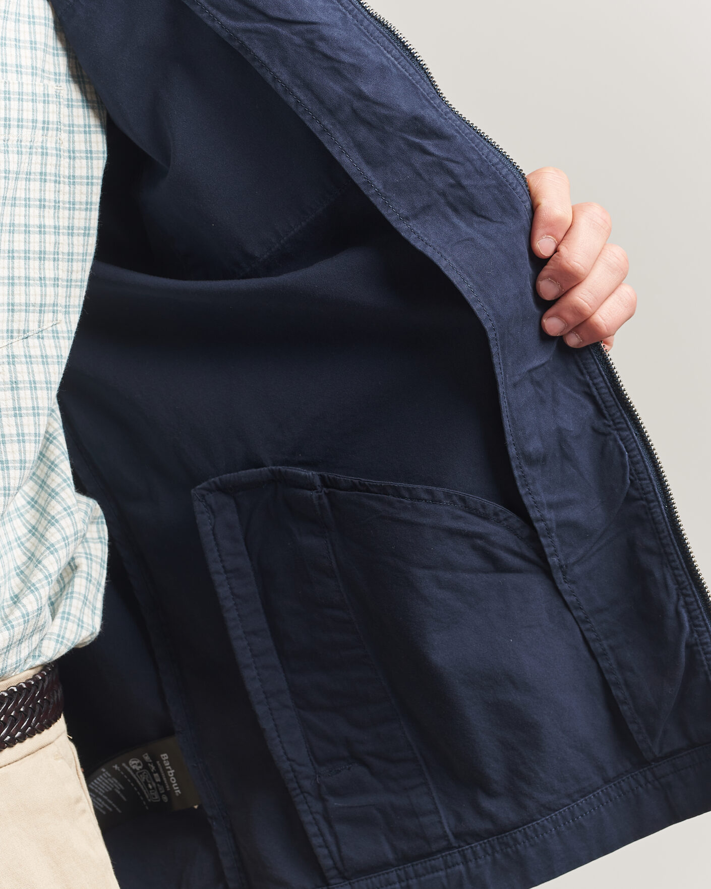 Herre | Skjorter | Barbour Lifestyle | Glendale Zip Overshirt Navy