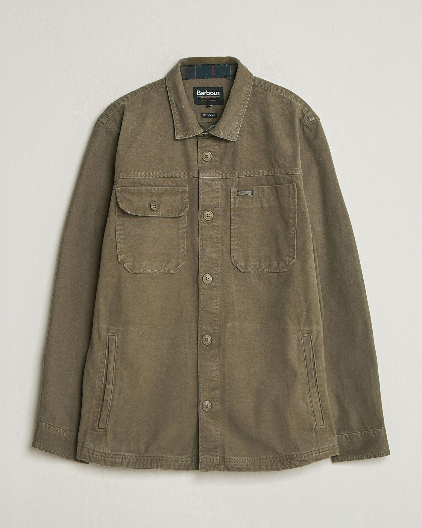 Herre | Skjorter | Barbour Lifestyle | Lingfield Canvas Overshirt Fern
