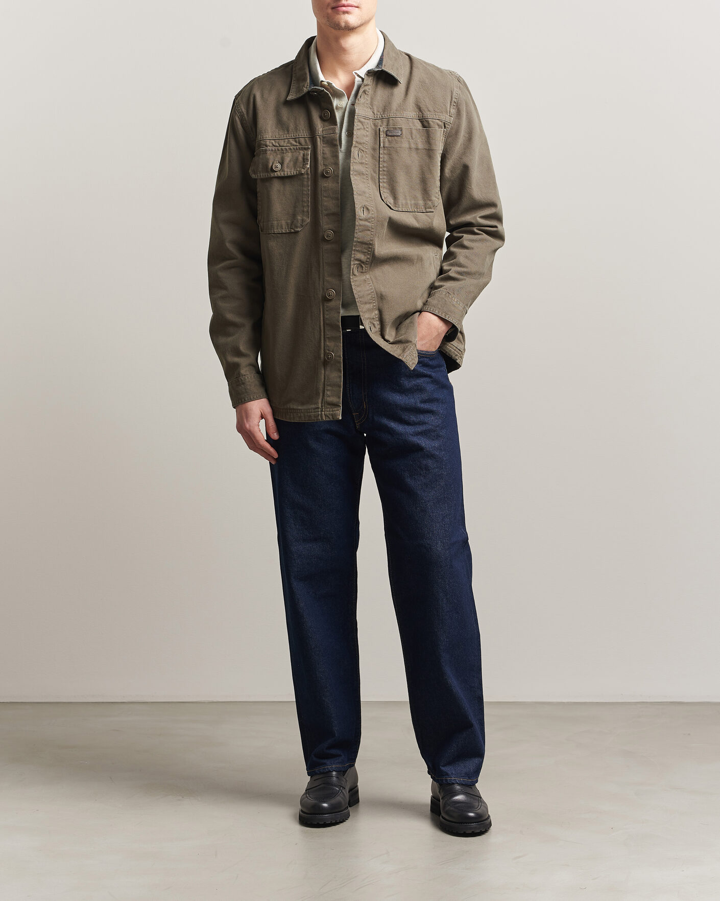 Herre | Skjorter | Barbour Lifestyle | Lingfield Canvas Overshirt Fern