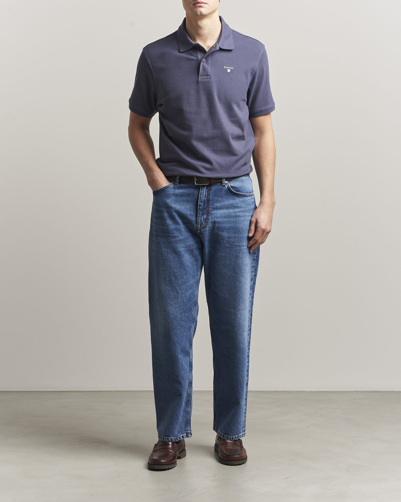 Herre | Polotrøjer | Barbour Lifestyle | Sports Polo Washed Navy