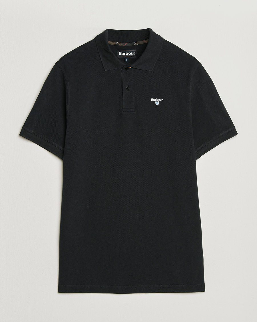 Herre | Polotrøjer | Barbour Lifestyle | Tartan Pique Polo Black Classic