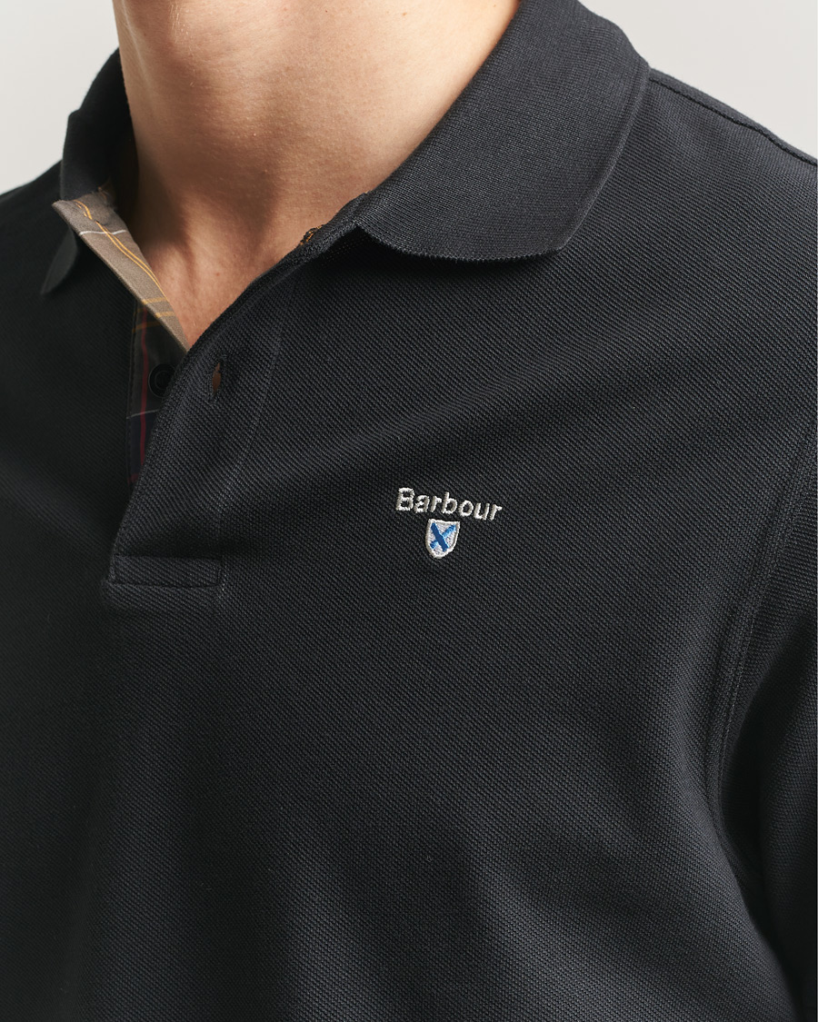 Herre | Polotrøjer | Barbour Lifestyle | Tartan Pique Polo Black Classic