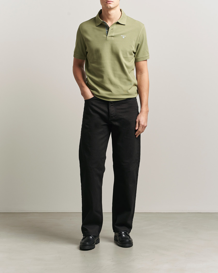 Herre | Polotrøjer | Barbour Lifestyle | Tartan Pique Polo Laurel Green