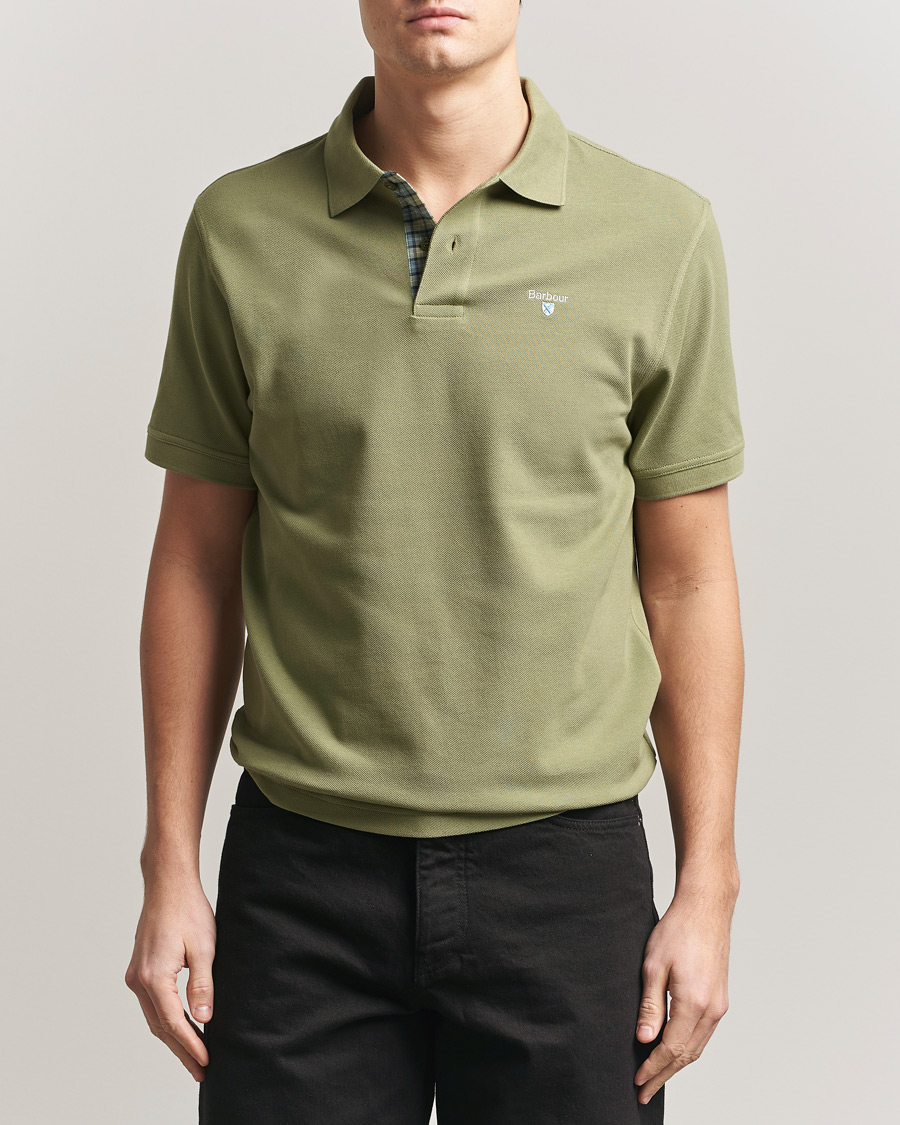 Herre | Polotrøjer | Barbour Lifestyle | Tartan Pique Polo Laurel Green
