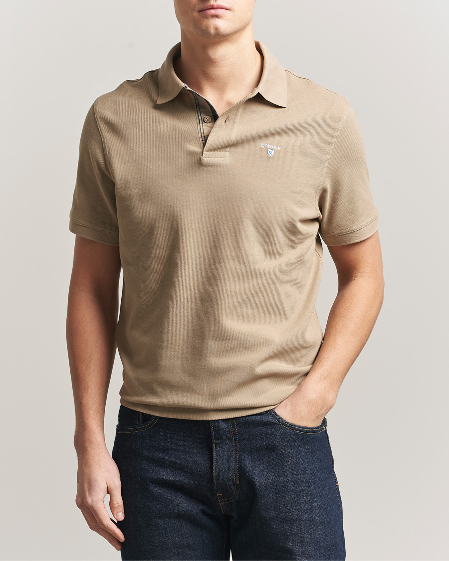 Herre | Polotrøjer | Barbour Lifestyle | Tartan Pique Polo Washed Stone