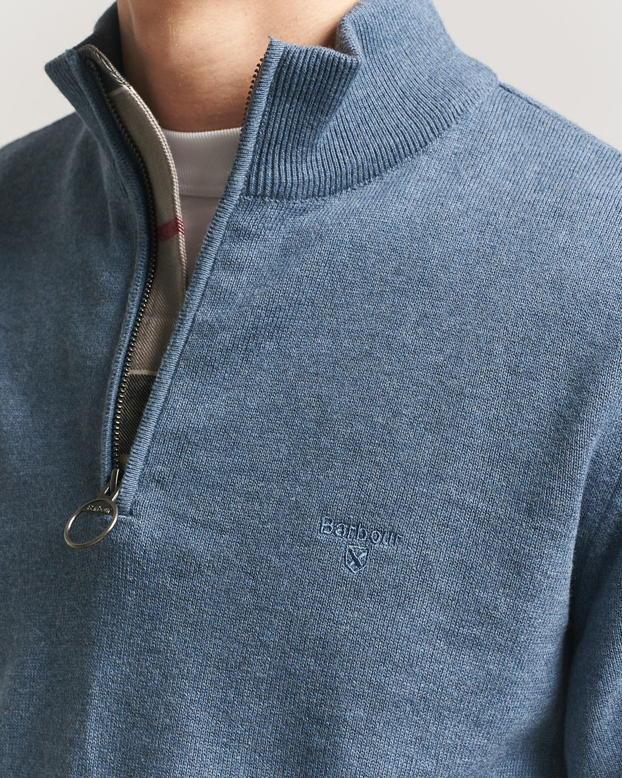 Herre | Trøjer | Barbour Lifestyle | Cotton Half Zip Dusk Blue