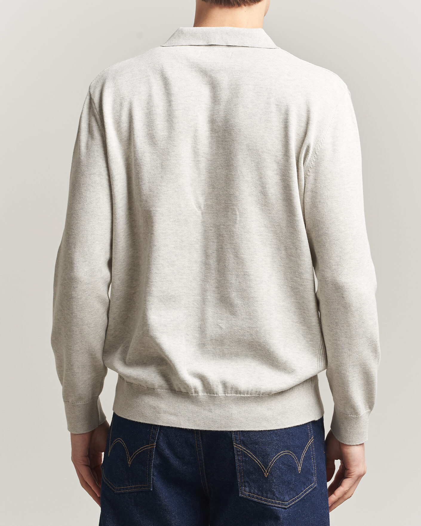 Herre | Trøjer | Barbour Lifestyle | Pima Cotton Knitted Polo Neutral