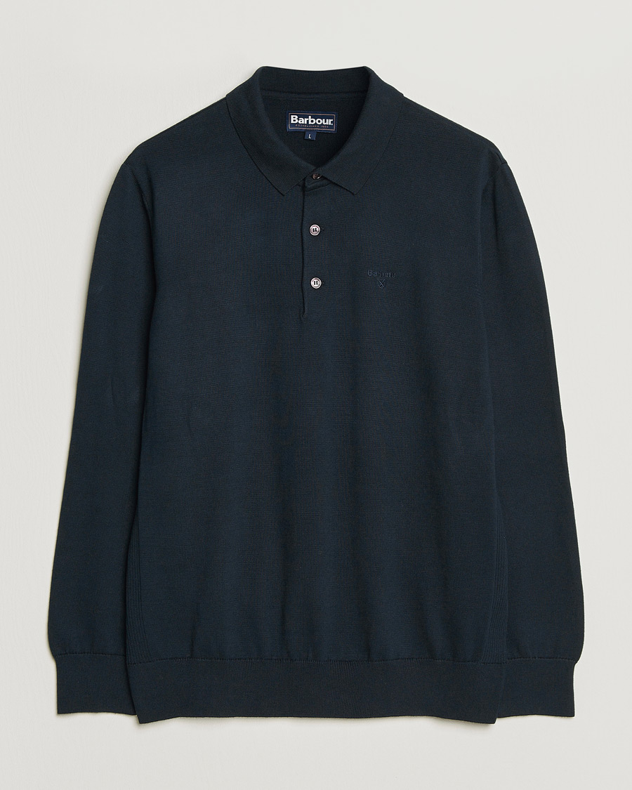 Herre | Trøjer | Barbour Lifestyle | Pima Cotton Knitted Polo Navy