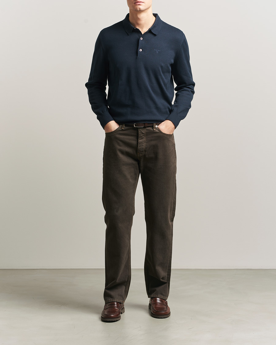 Herre | Trøjer | Barbour Lifestyle | Pima Cotton Knitted Polo Navy