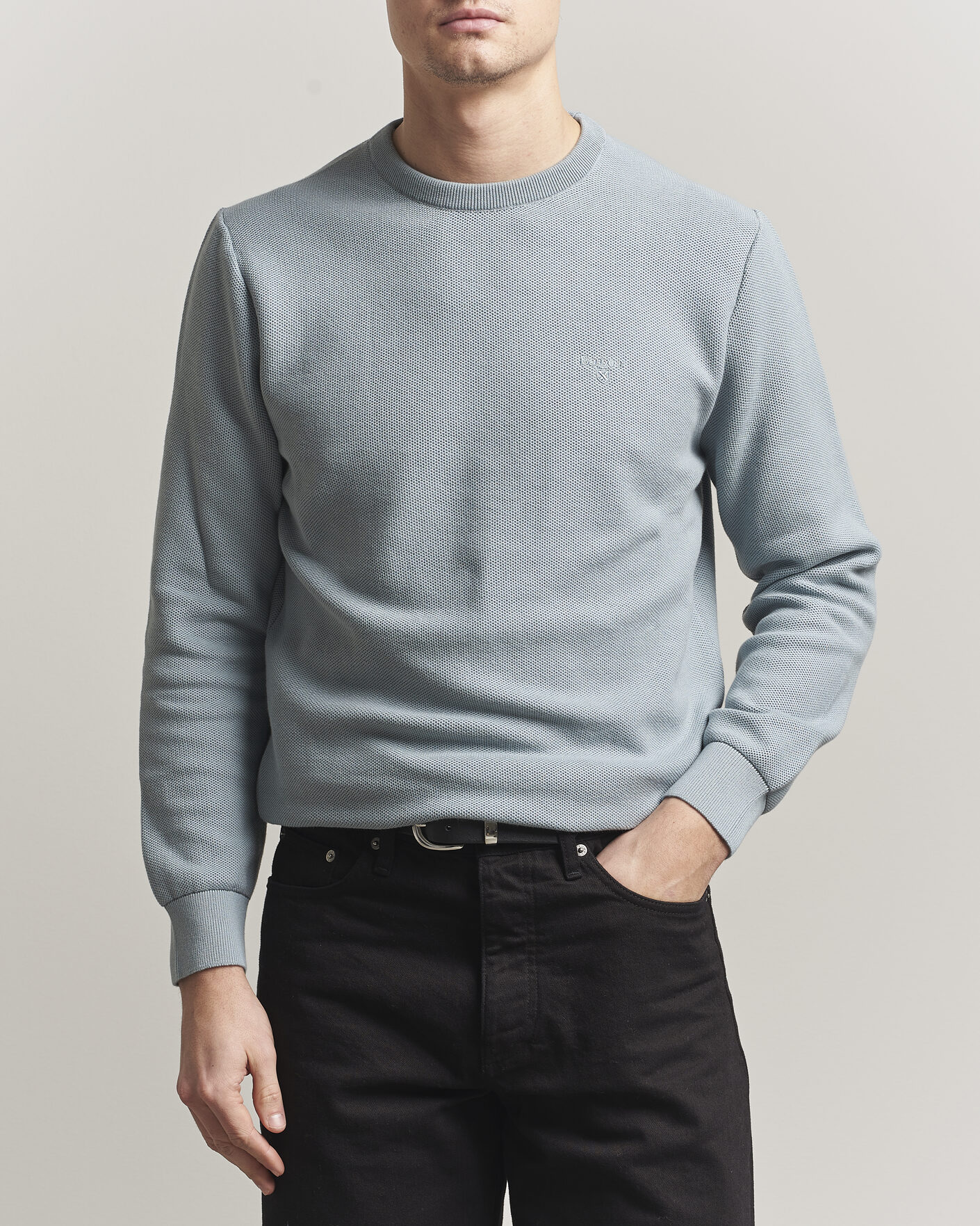 Herre | Trøjer | Barbour Lifestyle | Honeycomb Crew Neck Slate