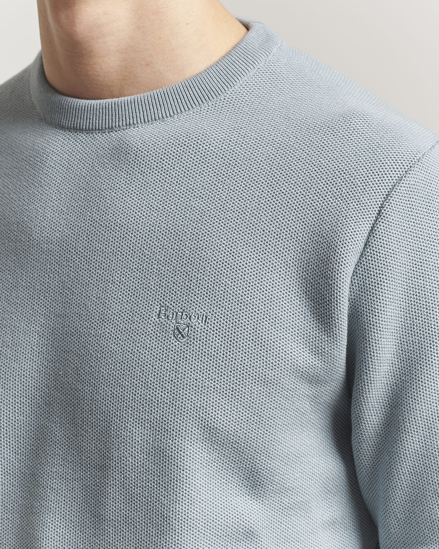 Herre | Trøjer | Barbour Lifestyle | Honeycomb Crew Neck Slate