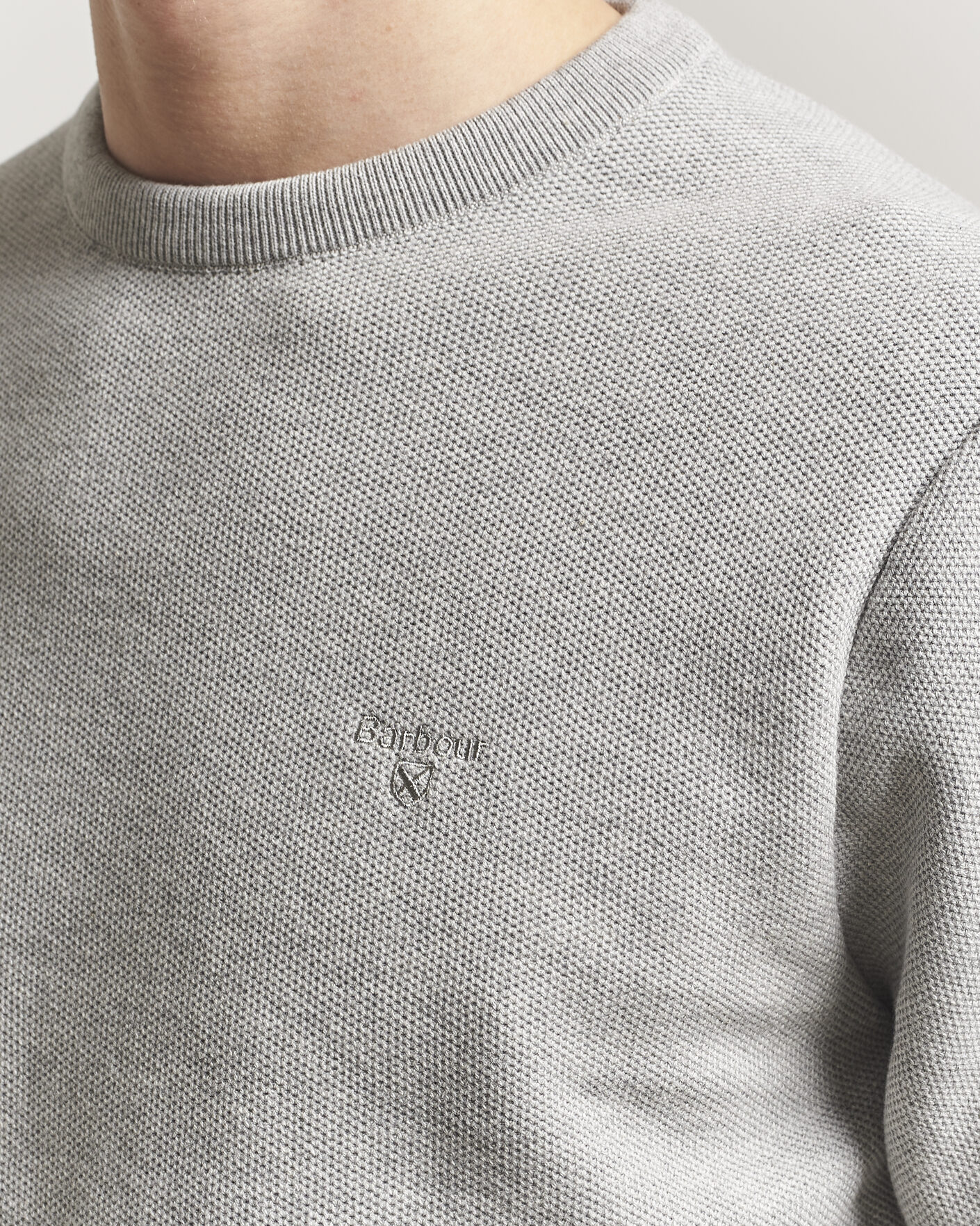 Herre | Trøjer | Barbour Lifestyle | Honeycomb Crew Neck Grey Marl