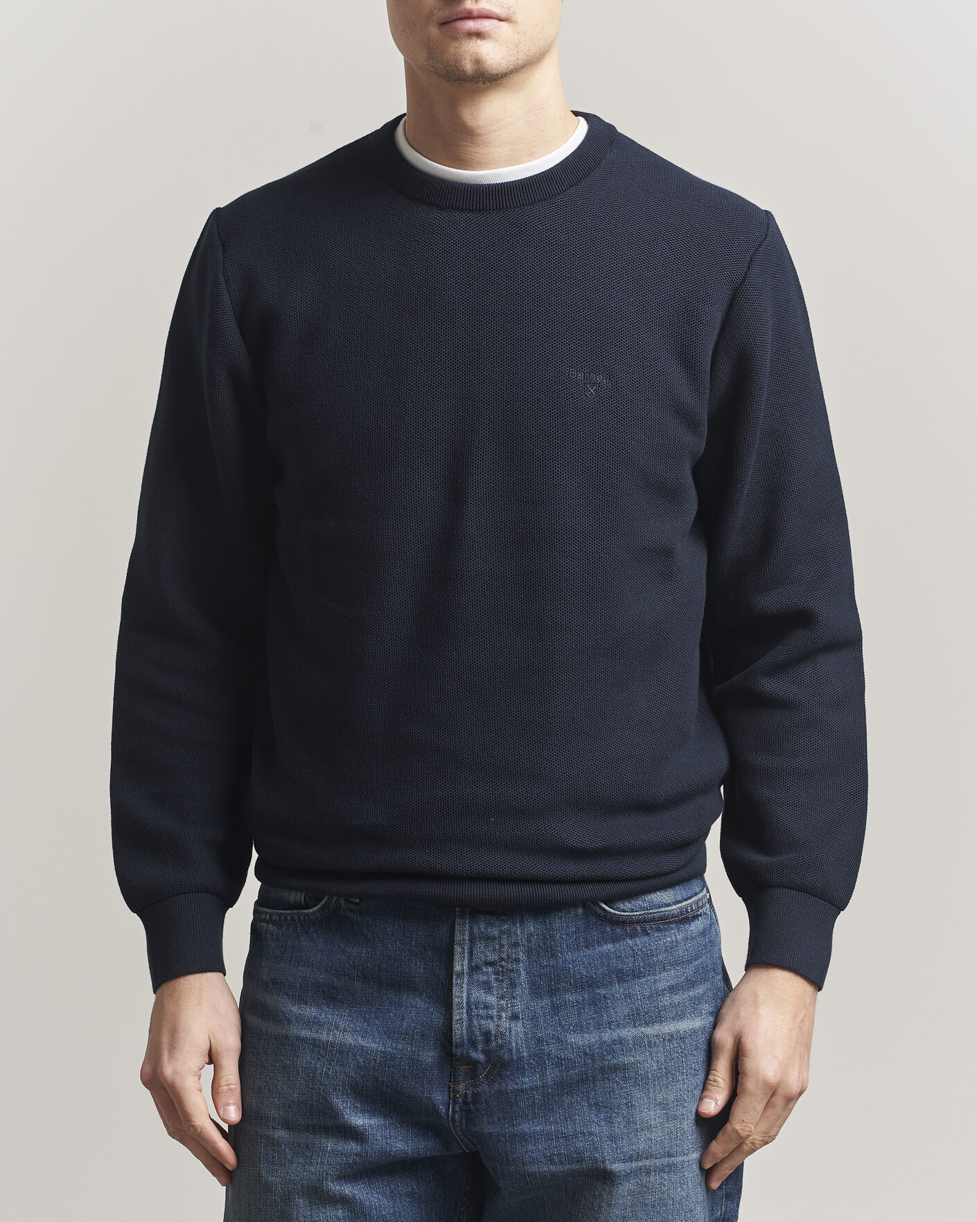 Herre | Trøjer | Barbour Lifestyle | Honeycomb Crew Neck Navy