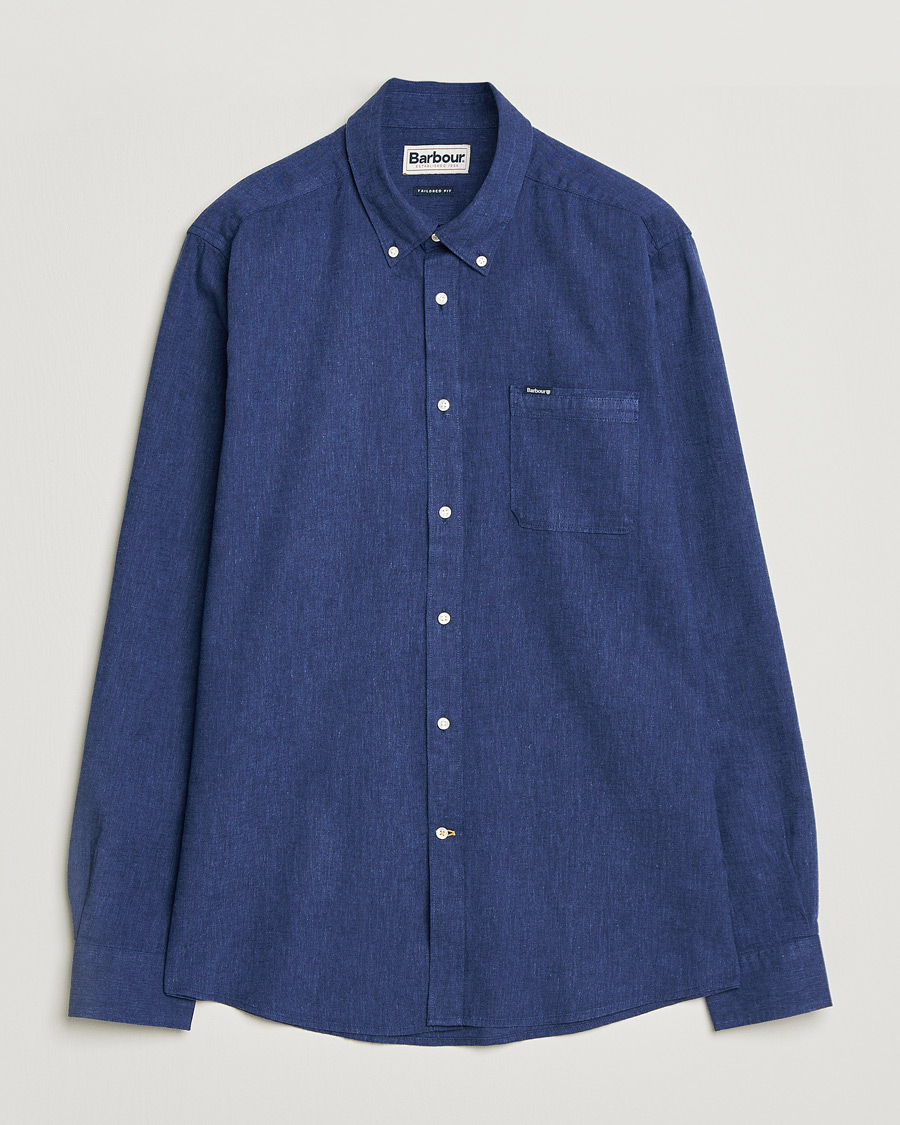 Herre | Skjorter | Barbour Lifestyle | Nelson Linen/Cotton Shirt Indigo