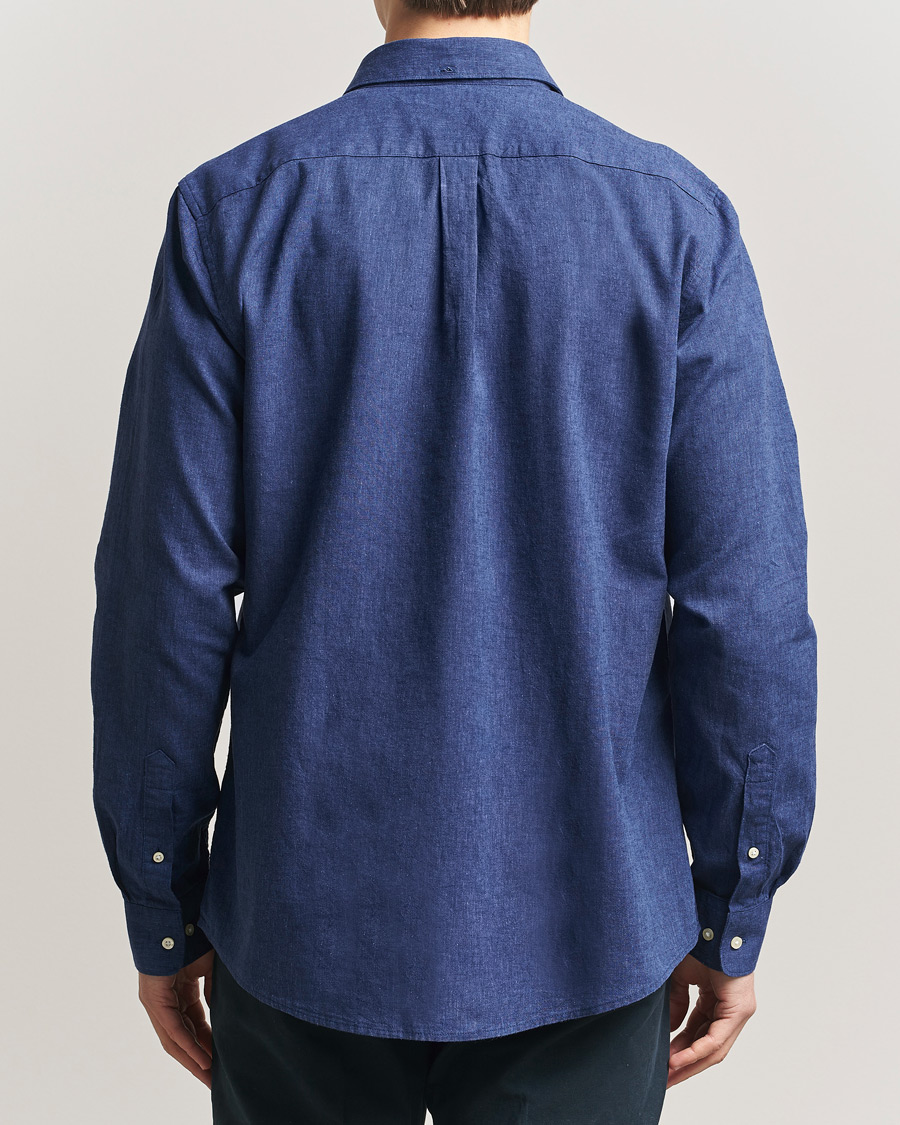 Herre | Skjorter | Barbour Lifestyle | Nelson Linen/Cotton Shirt Indigo